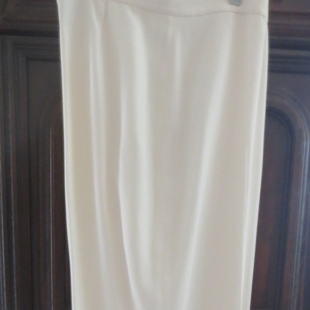White silk Lauren slacks
